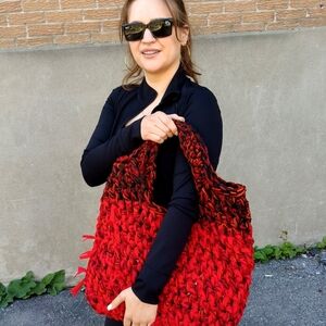 large summer beach bag crochet handmade oversized